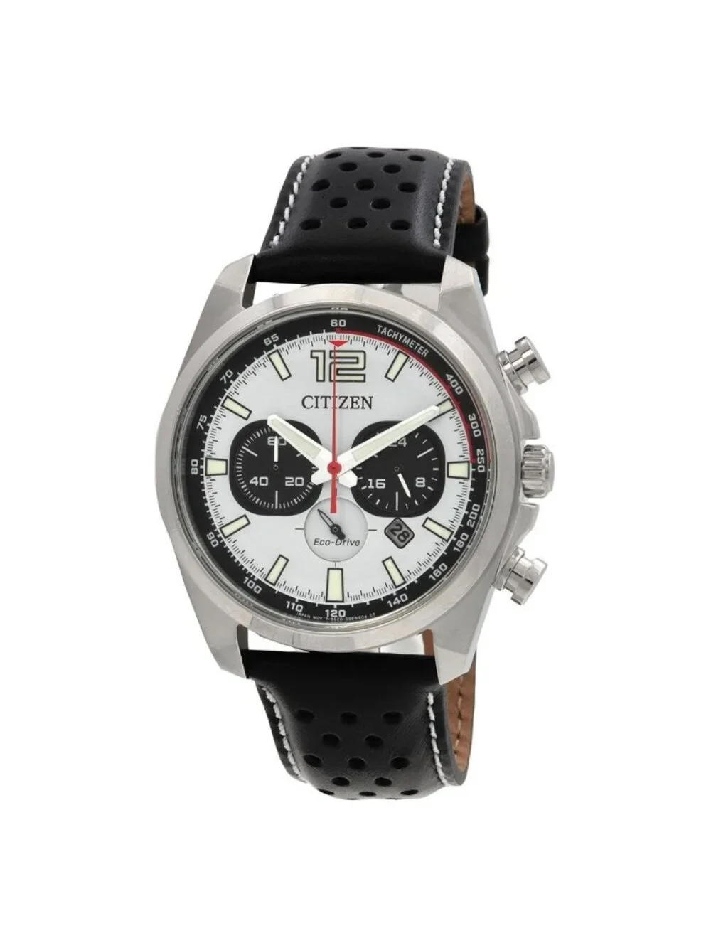 NWT Citizen Eco-Drive Chronograph White Dial Men's Watch